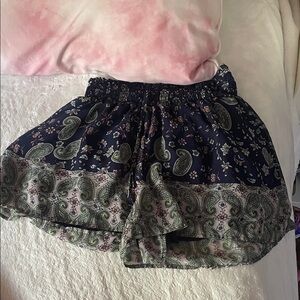 Floral Paisley Print Shorts